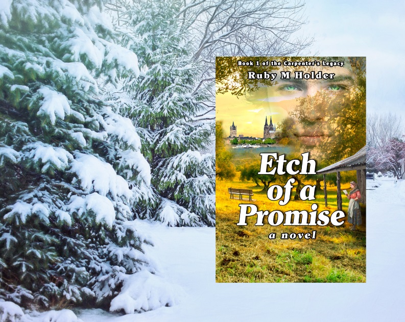 Etch of a Promise style Christmas newsletter image