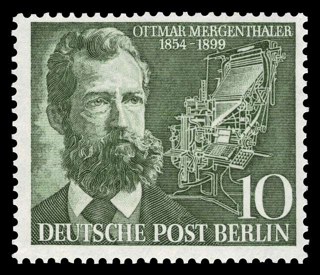Ottmar Mergenthaler and his Linotype in Postage stamp
